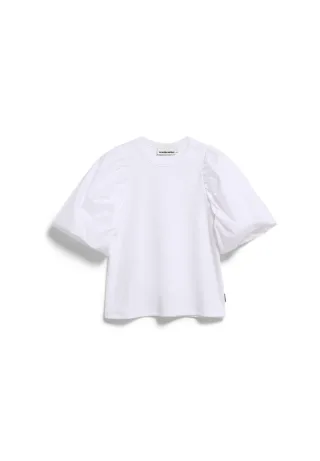 Armedangels - PUFF SLEEVE T-SHIRT white - Gr. - L