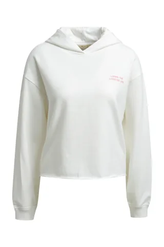 Smith&Soul - Boxy Hoodie Print Mix offwhite - Gr. - L
