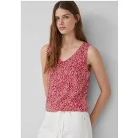 s.Oliver Muscleshirt T-Shirt Jersey-Top mit Cut-out und Schleife