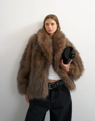 topshop - TSTINE JACKET OTW Chocolate Brown - Gr. - S