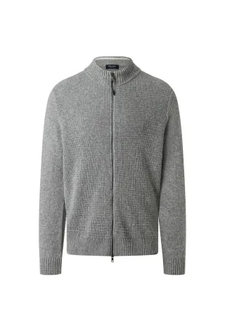 MAERZ Muenchen - Strickjacke Zip 1/1 Arm mercury grey - Gr. - 54