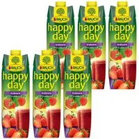 Rauch Fruchtsäfte Saft, Rauch Happy Day Erdbeernektar Strawberry Nektar 1000g 6er Pack