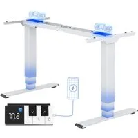 FLEXISPOT Schreibtisch Elektrisch höhenverstellbares Tischgestell (EC5 Serie) (Dual-Motor & 3-Fach-Teleskop & 3 Speicherhöhen, Zeit-Erinnerungsfunktion, Softstart/-Stop), Antikollisionssystem, LED-Display, Max. Load: 160kg