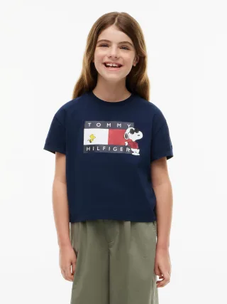 PEANUTS FLAG TEE SS Dark Blue - Gr. - 12