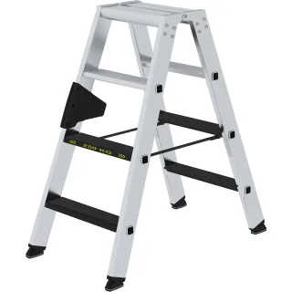 Munk Stufen-Stehleiter 250 kg beidseitig begehbar mit clip-step R13 - 043804