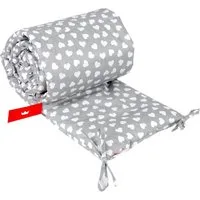 BabyLux Bettnestchen BABYLUX Bettumrandung NESTCHEN Bettnestchen 210 x 30 cm Babybett, 95. Herzen Grau