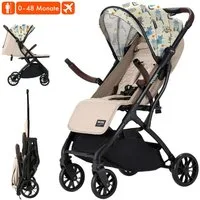 Daliya® Kinder-Buggy YOOPI Reisebuggy, kompakt faltbar, mit Teleskopgriff, Flugzeug Buggy, Stadt-Buggy, Reisebuggy, faltbar, Alurahmen, sicher, gefederte Räder