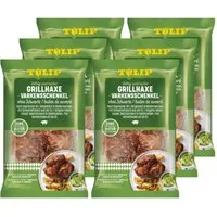 TULIP Wurstkonserve Haxe ohne Schwarte 6x 500g Vakuumverpackt Grillhaxe Backofen Grill