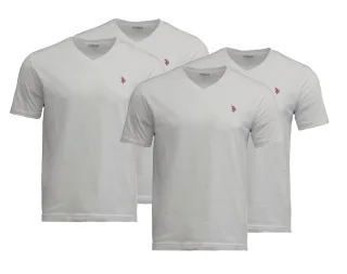 U.S. Polo Assn. 4 PACK V-Ausschnitt - T-Shirt basic in Weiß