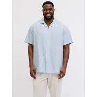 Jack & Jones PlusSize Kurzarmhemd JJEBREEZE LINEN BLEND RESORT SHIRT PLS mit Leinen, regular fit