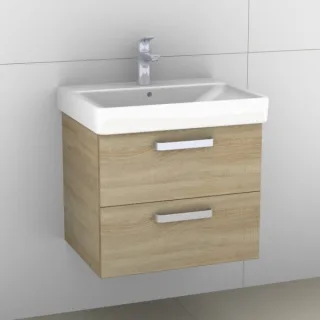 Artiqua 413 Waschtischunterschrank für Smyle Square 500229 (ehem. 120560) Castello Eiche quer NB, 41 413-WU2L-K146-7136-426