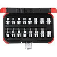 Red Steckschlüssel-Satz 1/2", Sechsrund, 16-teilig rot/schwarz, E10 - T70