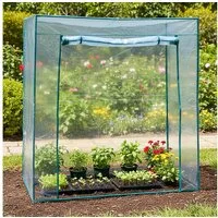 Spetebo Foliengewächshaus Robustes Treibhaus mit Stecksystem, BxTxH: 170 x 80 x 170 cm, transparent, 170 cm x 170 cm x 80 cm, Garten Treibhaus UV-beständig und wetterfest