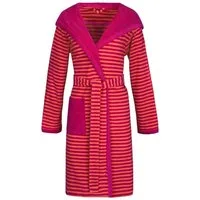 Esprit Damenbademantel Damen Bademantel mit Kapuze STRIPED HOODY, Baumwolle, hohe Markenqualität