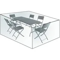 Woltu Gartenmöbel-Schutzhülle (1-St), Schutzhülle für Sitzgruppe transparent