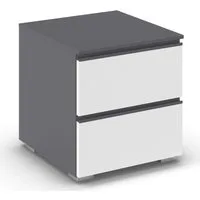 rauch Nachtkommode Nachttisch Nachtkonsole Nachtschrank MAINZ (Breite 40 cm), zwei praktische und geräumige Schubladen MADE IN GERMANY