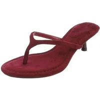 Ital-Design Damen Zehentrenner Sandalette mit Absatz für Sommer Zehentrenner (91849087) Pfennig-/Stilettoabsatz Sandalen & Sandaletten in Weinrot