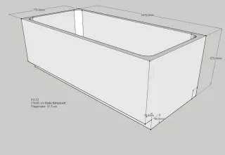 Neuesbad Wannenträger für Bette Duett 170x80 SW11064