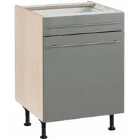 OPTIFIT Unterschrank Bern 60 cm breit, mit Tür und Schubkasten, mit höhenverstellbaren Füßen