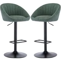 WAHSON OFFICE CHAIRS Barhocker höhenverstellbar drehbar Barstuhl aus Handtuchstoff 2er Set