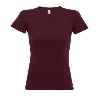 SOLS Imperial Damen T-Shirt, Kurzarm, Rundhalsausschnitt (Burgunder)