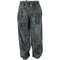 Guru-Shop Relaxhose Stonewash Yogahose, Unisex Baumwoll-Goa-Hose.. Retro, Ethno Style, alternative Bekleidung