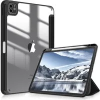Fintie Tablet-Hülle für iPad Pro 11 Zoll (M5/M4) 2025/2024 mit Stifthalter, Stoßfeste Schutzhülle mit transparenter Hartschale auf der Rückseite
