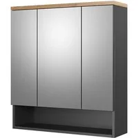 Vicco Badezimmerspiegelschrank Eden, Anthrazit/Artisan-Eiche, 70 x 77 cm (1-St)