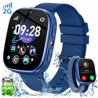 SWGOTA 800mAh 2G Smartwatch Kinder mit Telefonfunktion,Unterstützung für SOS Smartwatch (1,83 Zoll) mit 31 Spiele, Schulmodus,Foto,Video,Wecker, IP68 Fitness Tracker Kompatibel mit Android und iOS