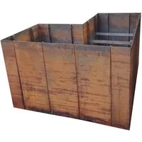 EdelrostPassion Hochbeet, L-Form, Edelrost, Metal, Cortenstahl, Länge:200-350,B:150, H:60,80