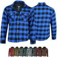 BULLDT Motorradjacke BLD1201 (mit 4 CE-Protektoren) BULLDT Herren Motorradhemd Holzfäller-Look Hemd