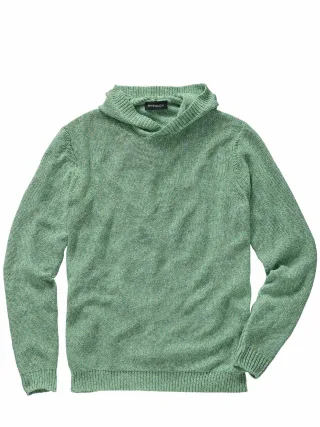 Mey & Edlich Herren Spruzzo-Strickhoodie Grün 100 % Baumwolle