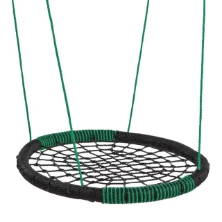 Ovale Nestschaukel 108x84x8 cm - Belastbar bis 150 kg - Wetterfester Doppelschaukel Sitz für Garten - Robuste Schaukel mit verstellbaren Seilen - Wickey