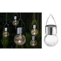 Haushalt International LED Solarleuchte Gartenleuchte 5er Set, LED fest integriert, in Bruchglasoptik