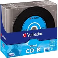 Verbatim CD-Rohling Verbatim CD-R 700 MB Vinyl, CD-Rohlinge, (52fach