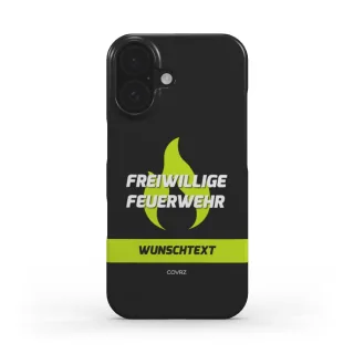 Handyhülle COVRZ | Freiwillige Feuerwehr | Slim Case | Schwarz | Personalisierbar | iPhone 16 15 14 13 Plus Pro Max, Samsung Galaxy S25 S24 uvm. iPhone 16 Ohne