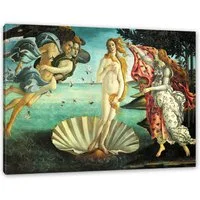 Pixxprint Leinwandbild Sandro Botticelli - Die Geburt der Venus, Sandro Botticelli - Die Geburt der Venus (1 St), Leinwandbild fertig bespannt, inkl. Zackenaufhänger