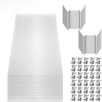 FIVMEN Hohlkammerplatte 14x Polycarbonat Doppelstegplatten 4 mm Transparent 10,25 m², (14-St)