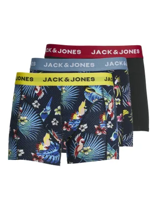 JACK&JONES - JACFLOWER BIRD TRUNKS 3 PACK NOOS - Gr. - XXL