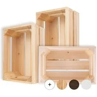 Creative Deco Holzkiste Kiste Holz Deko Holzkiste, Obstkiste Weinkisten Apfelkiste