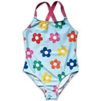 Toby Tiger Badeanzug Badeanzug mit Regenbogenblumen Print