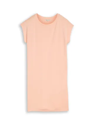 Denim Tom Tailor - Mini T-Shirt-Kleid orange parfait - Gr. - XS