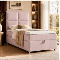 Best for Home Boxspringbett Trinity K-2 mit Bettkasten & Topper – Komfort & Stauraum (Einzelbett, Hotelbett, Polsterbett gepolstertes Kopfteil, Jugendbett, Kinderbett versch. Größen, 1-St., 70x200 80x200 90x200 100x200 cm), Einzel-Boxspringbett mit i