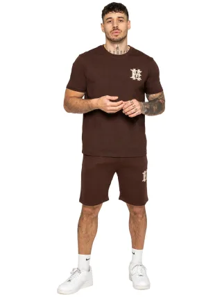 Enzo Milano | Herren Applikation Emblem T-Shirt und Shorts Set