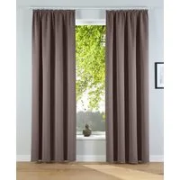 OTTO home Verdunkelungsvorhang Solana, Gardinen mit Kräuselband, Vorhänge, Wohnzimmer, modern, (2 St), Kräuselband, verdunkelnd, 2er-Set Verdunklungsvorhang mit Thermofunktion, Bestseller, einfarbig