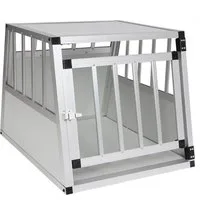 EUGAD Tiertransportbox, Hundetransportbox Alu Hundebox 69x54x50 cm