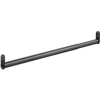 SO-TECH® Garderobenstange Schrankstange verstellbar oval 22 x 15 mm inkl. Stangenlager, (1 St), Teleskopschrankstange 60 - 90 cm, schwarz matt