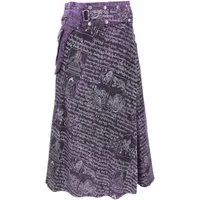 Guru-Shop Minirock Wickelrock, langer Rock mit Druckknöpfen, Boho.. alternative Bekleidung