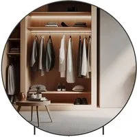 HOME DELUXE Spiegel Rund KALI XXL - Größenauswahl, freistehend nutzbar, Wandspiegel, Standspiegel, Ankleidezimmer
