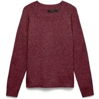 Vero Moda Rundhalspullover VMDOFFY LS O-NECK BLOUSE GA NOOS Materialmix, regular fit